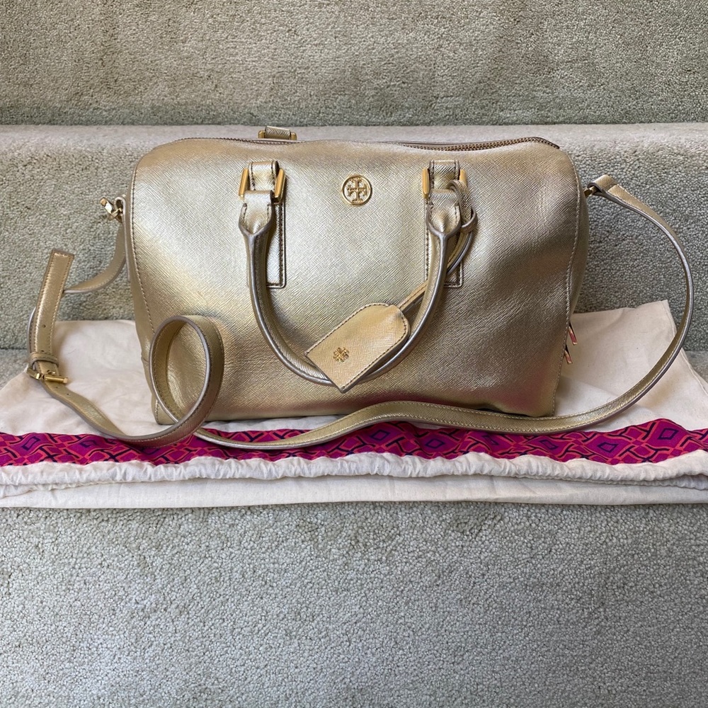 Tory Burch gold handbag